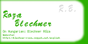 roza blechner business card